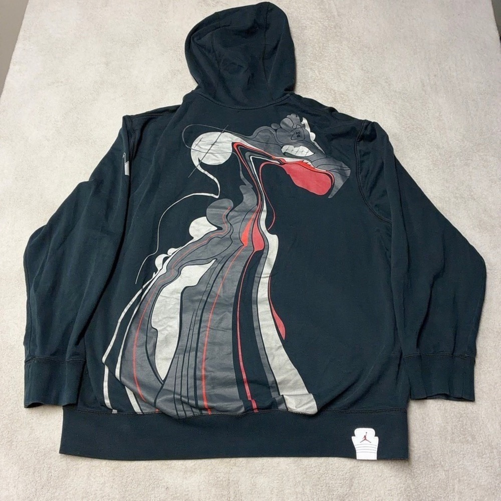 Air Jordan AOP Full Zip Hoodie Graphic Print Abstract Black 427332-010 Mens 2XL
